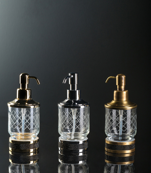 Boheme Настольный диспенсер ROYALE CRISTAL BLACK GOLD