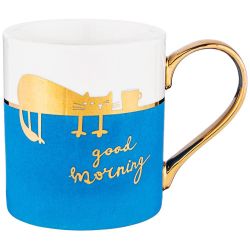 КРУЖКА LEFARD "BREAK TIME" 370МЛ ДОБРОЕ УТРО СИНЯЯ (КОР=36ШТ.)