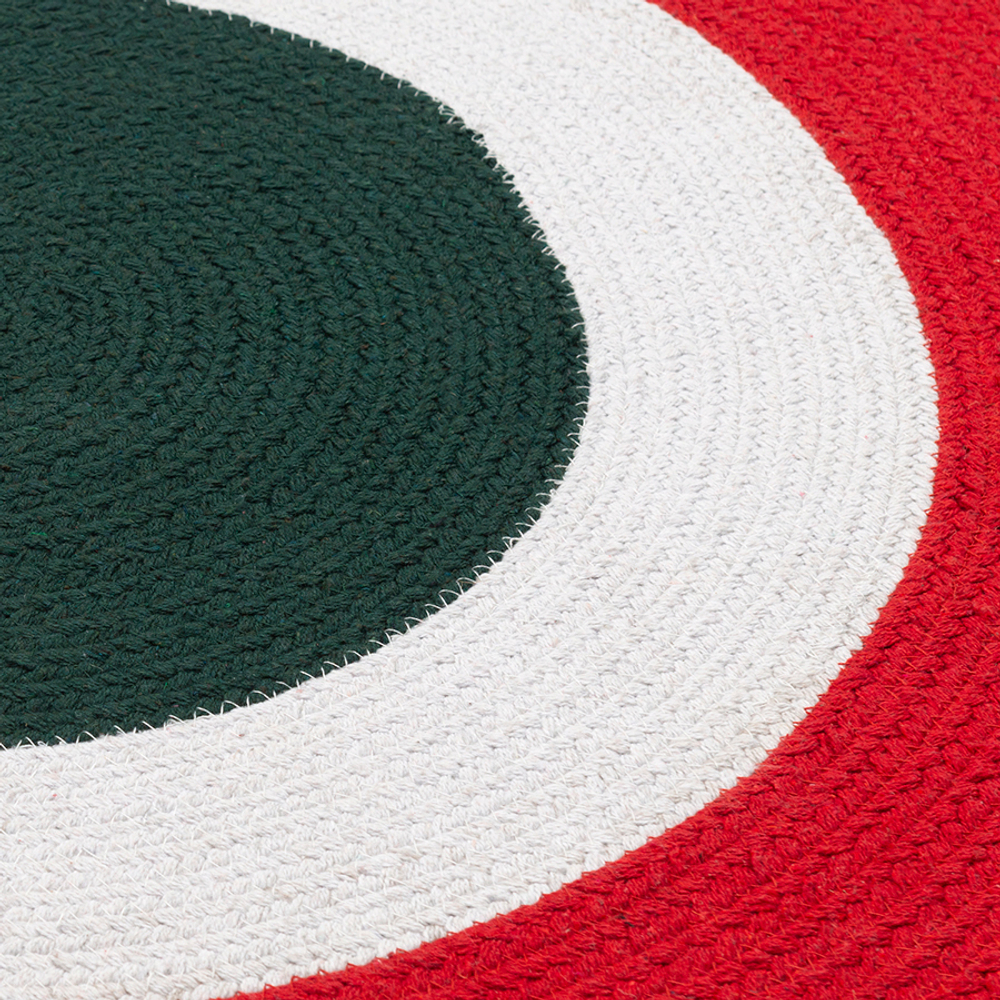 Ковер из хлопка 120см Tkano Ethnic Target темно-зеленый