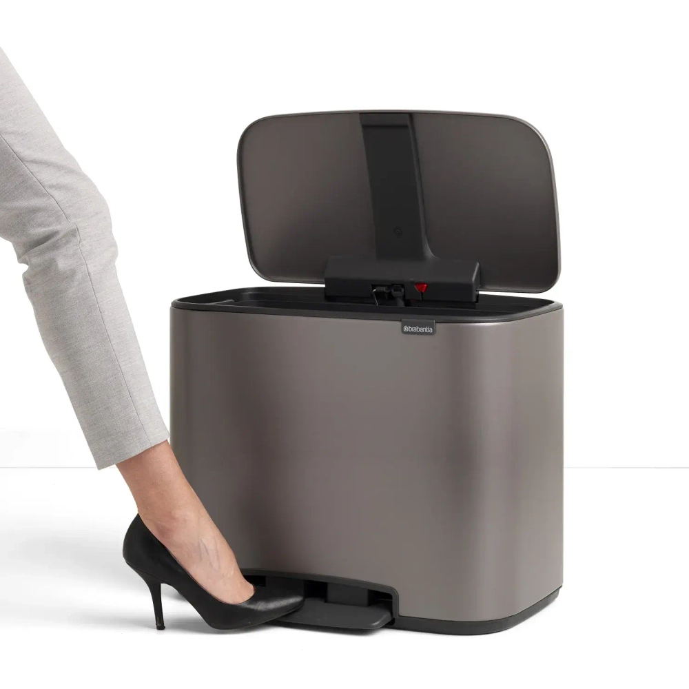 Brabantia Контейнер для мусора Bo 3х11л с сегрегацией, платина