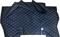 Коврик под рычаги КПП УАЗ 452, 3303 (синяя нить Бабочка)