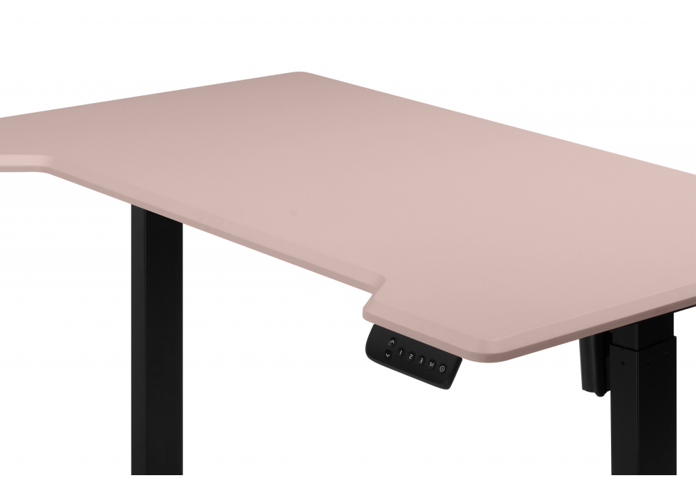 Компьютерный стол Woodville Маркос 140х80 розовый, черный, ножки черные