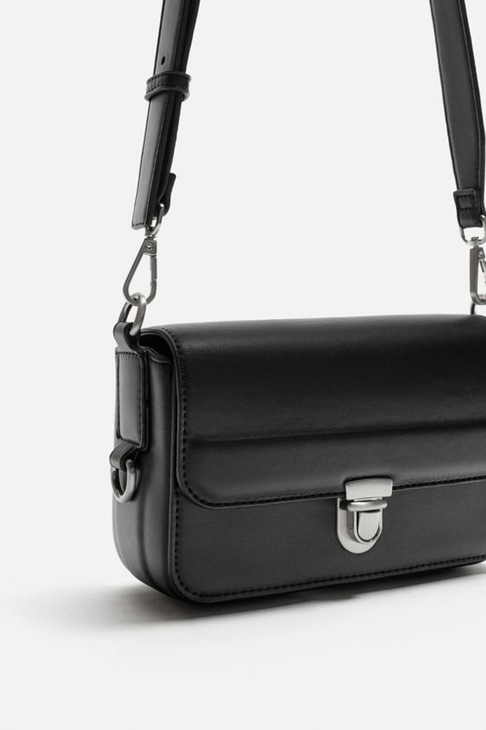 ZARA ОДНОТОННАЯ СУМКА, ЧЕРНЫЙ