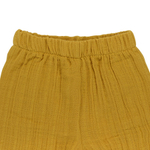 Шорты из хлопкового муслина горчичного цвета из коллекции essential 3-4y
