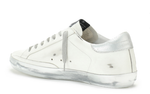 Кеды Женские GOLDEN GOOSE 'SUPERSTAR' Baskets Superstar Cuir Laminé Blanc Argenté