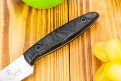 Нож кухонный ALEXANDER S N690 BCBNH (Satin, Black Carbon Handle)