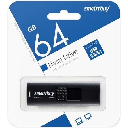 USB Флешка 64GB SmartBuy Fashion Series, USB 3.0,черная
