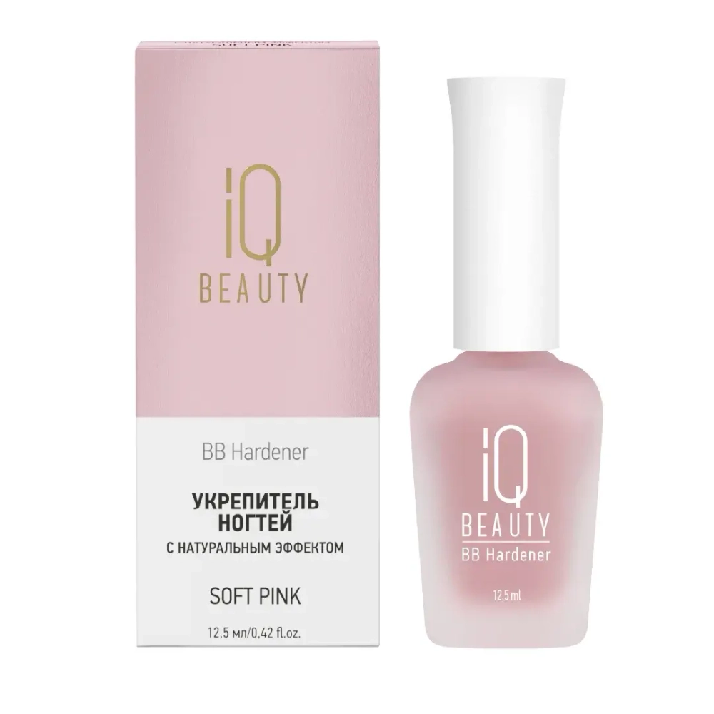 IQ Beauty Тонирующий укрепитель BB Hardener с натуральным эффектом, 12,5 мл Розовый нюд полупрозрачный