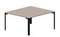 Составной стол на 2 рабочих места 138х156,6х75см, без отверстий