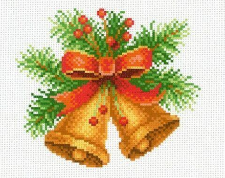 Рисунок-схема на канве для вышивания крестом "Новогодняя мелодия", 30 х 21 см / 15 х 14 см (Россия)