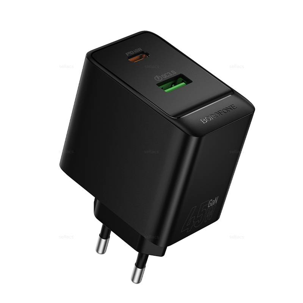 Borofone BAS16A Erudite PD45W(1C1A) зарядное устройство (black)