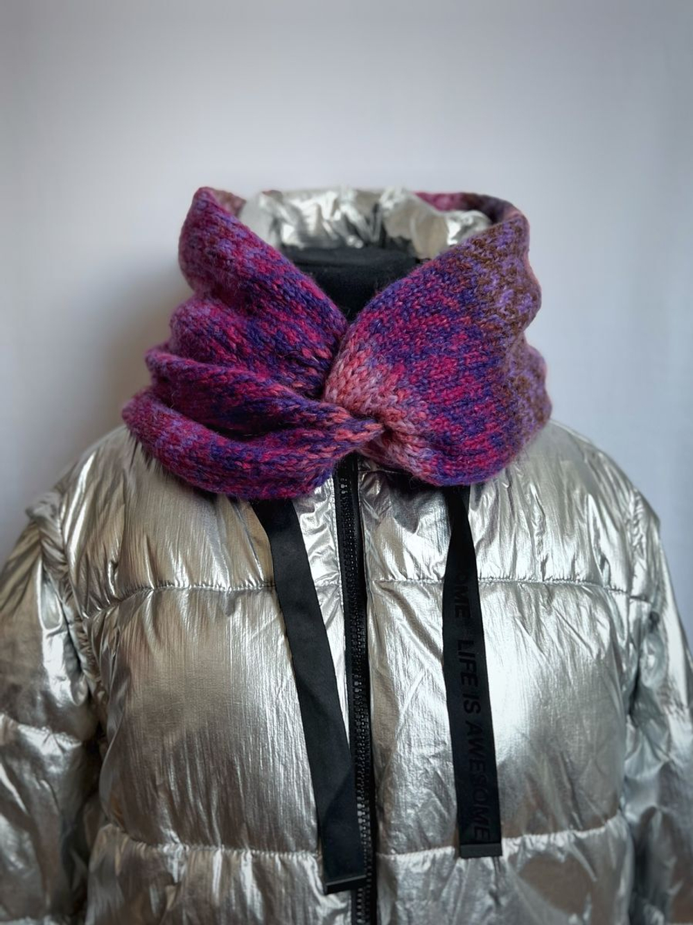 Пряжа для вязания DAMA теплая пушистая аркобалено