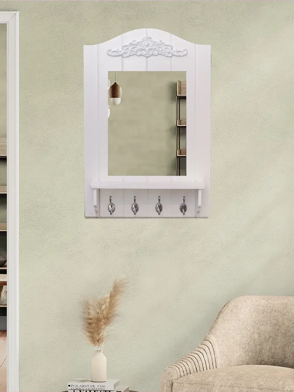 Зеркало настенное с полкой "Прованс"