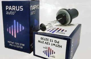 Автолампа H27W1 12V (PG13) ParusAuto цоколь прямой #32730W/1