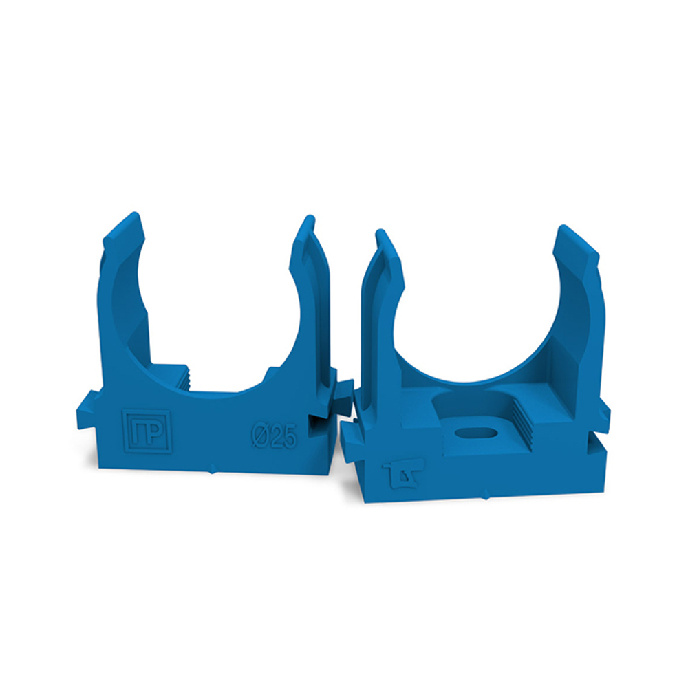 Крепеж-клипса для труб для монтажного пистолета синяя д25 (100шт/700шт уп/кор) Промрукав Крепеж-клипса для труб для монтажного пистолета синяя д25 (100шт/700шт уп/кор) Промрукав
