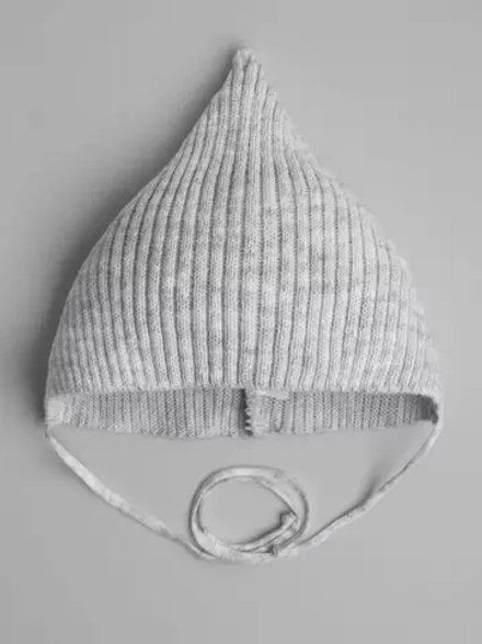 Чепчик детский вязаный на завязках