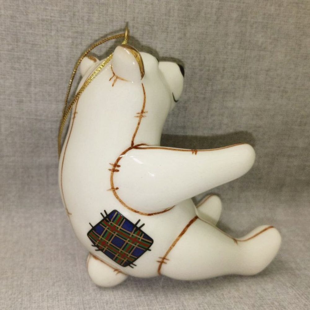 Фарфоровая ёлочная игрушка Медведь Потапыч