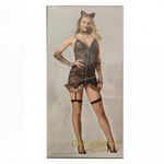 Костюм "CAT WOMAN" (платье, перчатки, чокер, чулки и ушки)