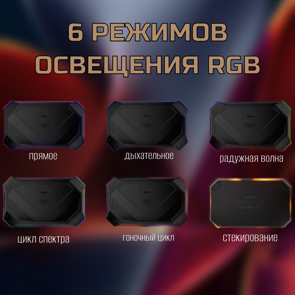 Док-станция 12-в-1 черная с RGB-подсветкой JSAUX HB1201B