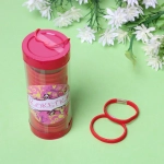 Резинки для волос в тубе 18шт «Кокетка - Классика», однотонные, красный цвет