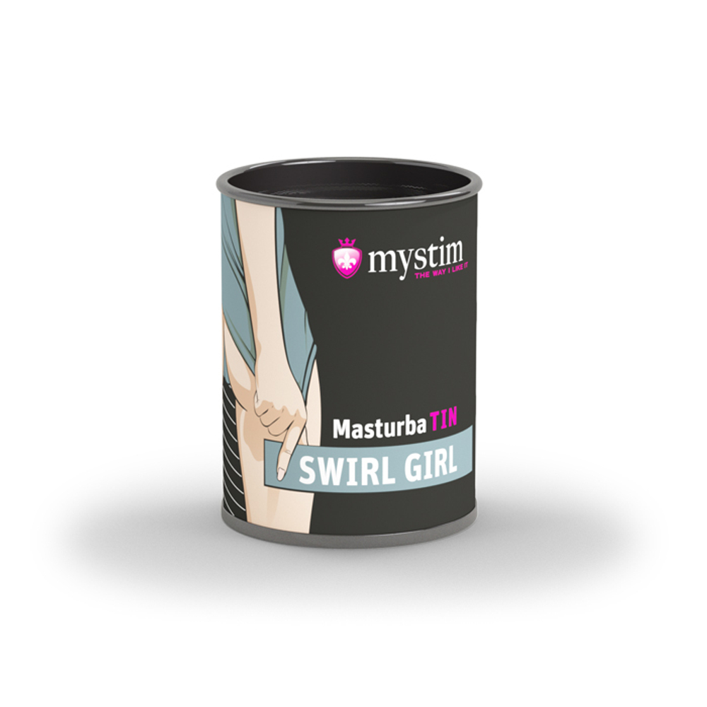 Мастурбатор Mystim MasturbaTIN Swirl Gir, TPE, белый, 4,5 см