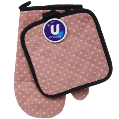 Прихватка в наборе варежкой «HomeStyle», цвет пудровый