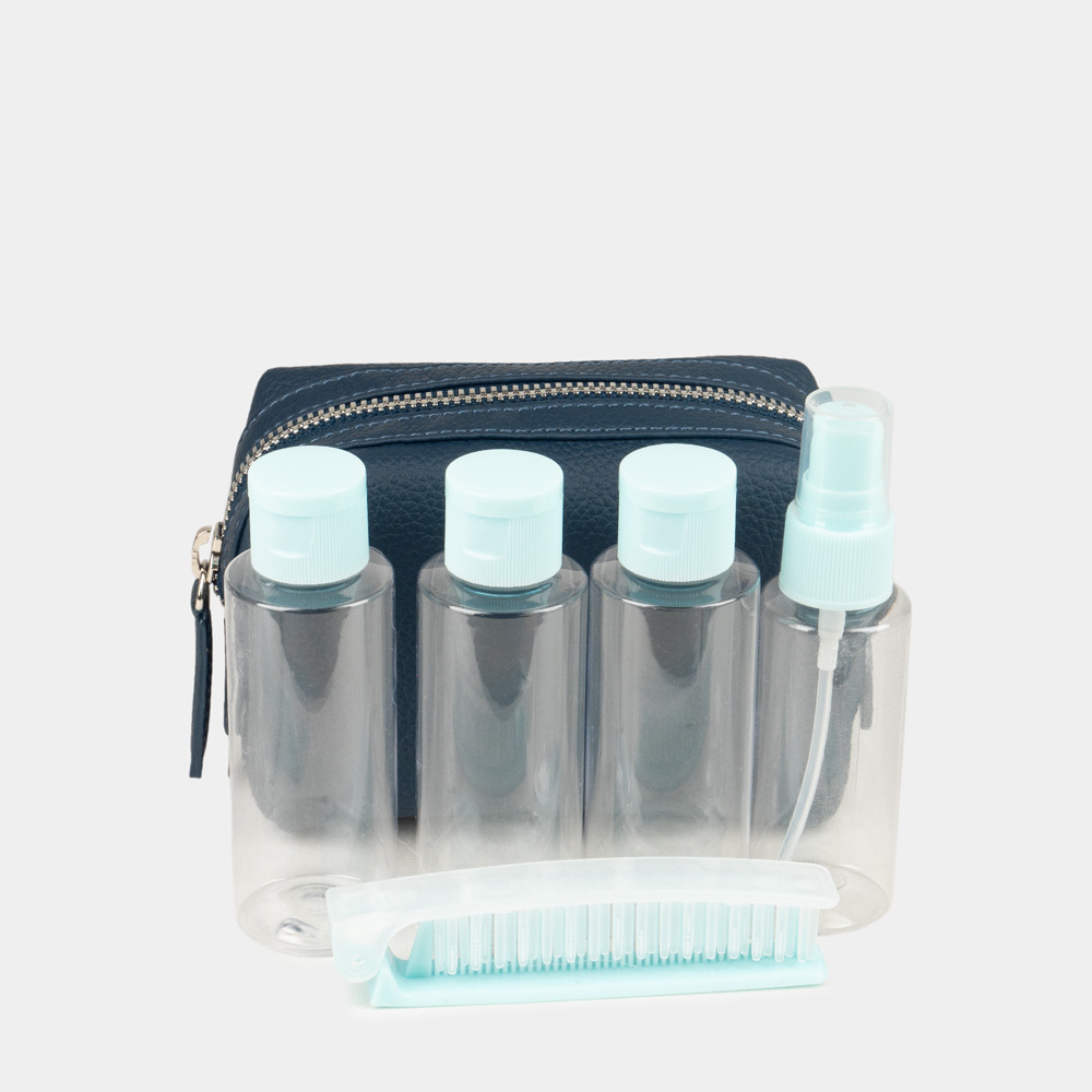 Несессер Mignon из кожи теленка синего цвета