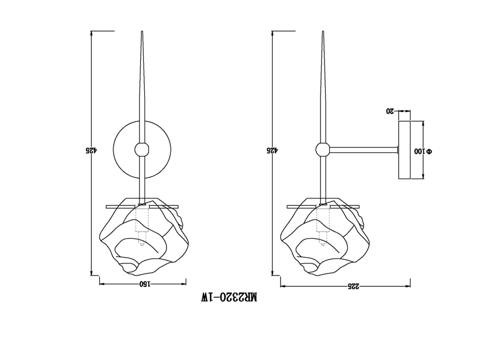 Бра MyFar Stella MR2320-1W