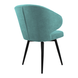 Стул поворотный "Милтон 360" (арт. 357П), велюр Бренди В15 мятный, ножка круглая черная