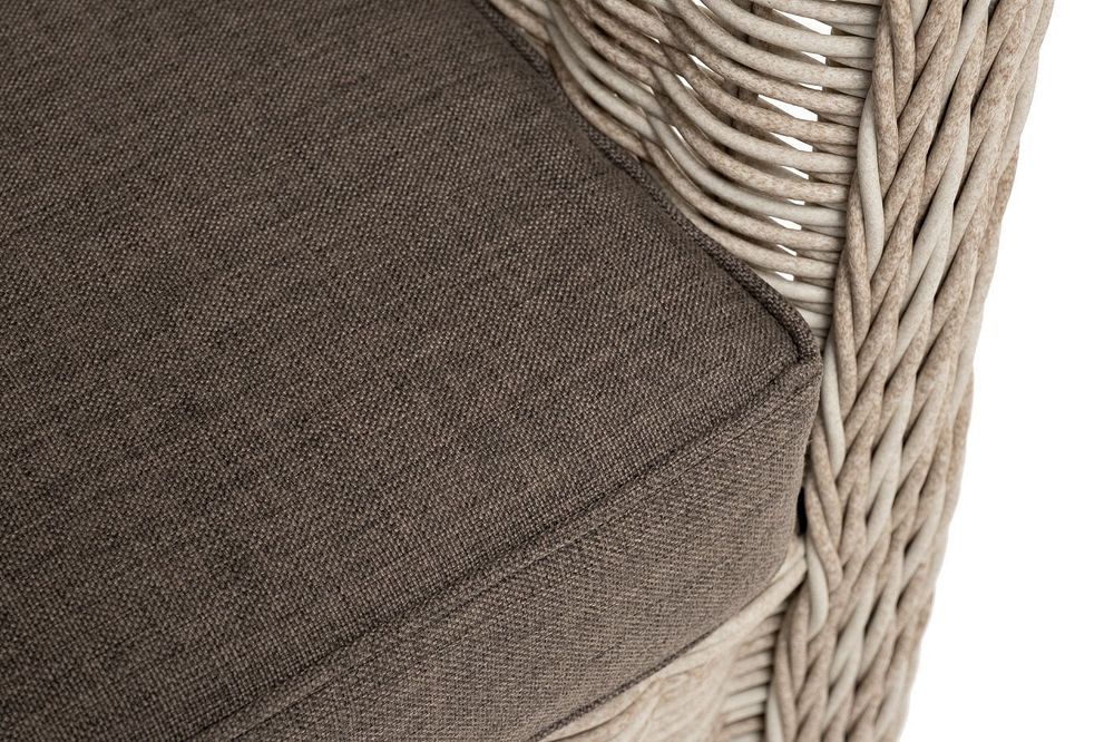 "Гляссе" диван трехместный из искусственного ротанга, цвет бежевый