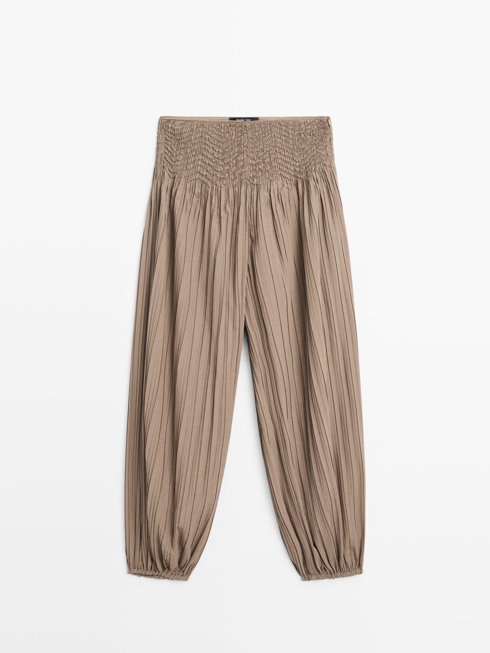 Massimo Dutti Складчатые брюки-саруэль, оливковый