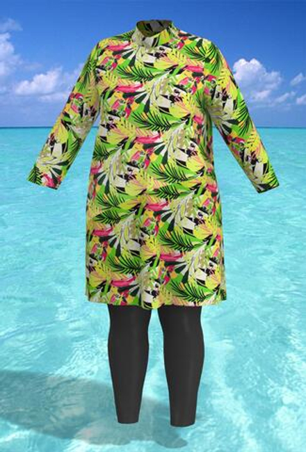 Купальный костюм 17260-17258 салатовый