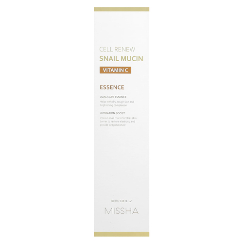 Missha, Cell Renew Snail Mucin, витамин C, эссенция, 100 мл (3,38 жидк. Унции)