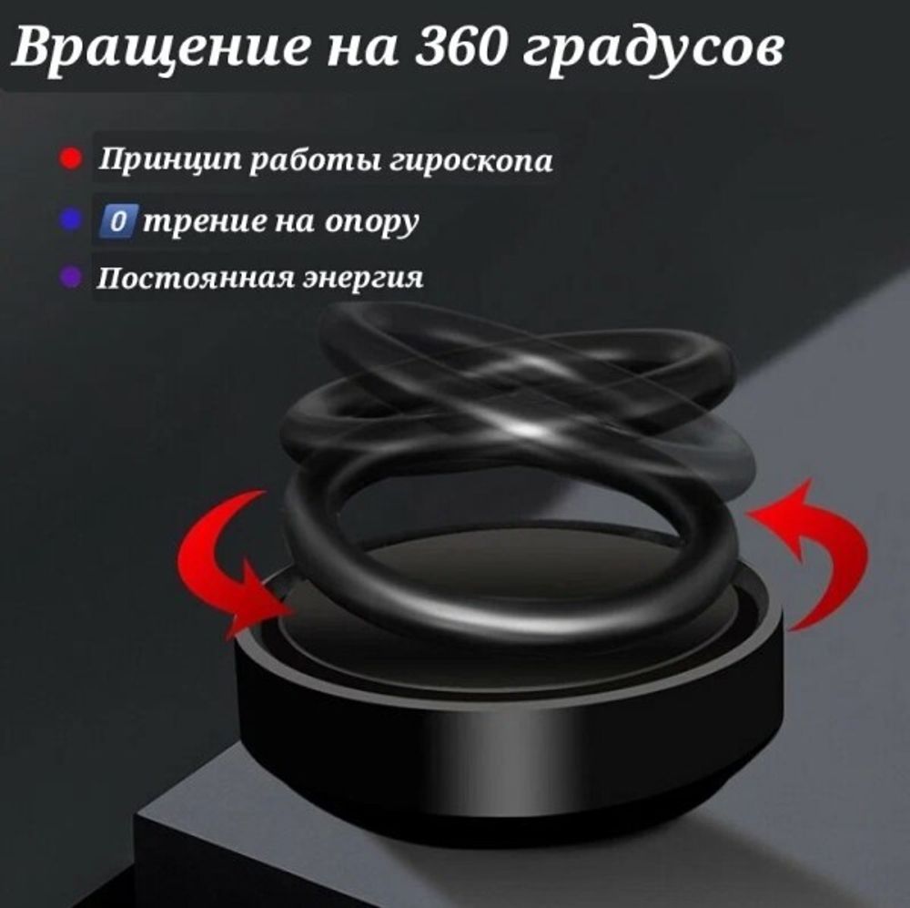 Ароматизатор на панель  КОЛЬЦА  на солнечной батарее (P.R.C.)