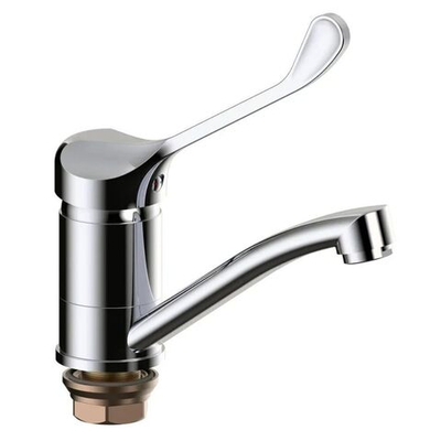 Смеситель для раковины, РМС, корот изл, с картриджем, локтевой, хром, SL42-004F-15