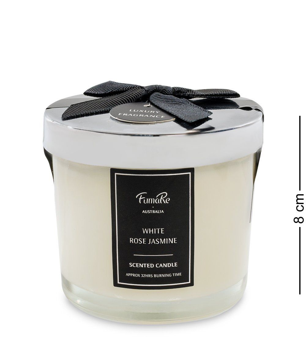 FumaRe KV-04 Свеча в стекле с крышкой «Белая роза и жасмин»