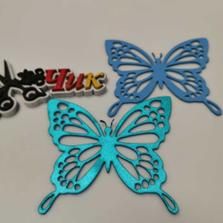 Бабочка маленькая из фоамирана металлик (Бирюза)