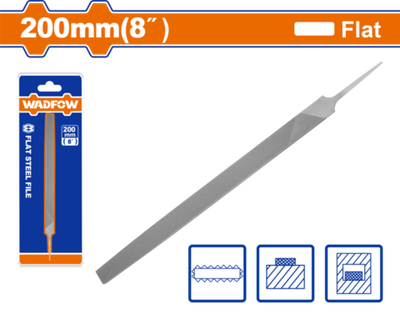 Напильник плоский 200 мм (12/120) WADFOW WFE1618