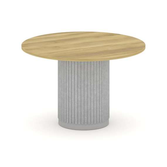 Felto Стол переговорный круглый D=1200 PR.C.SPRG-005.D Дуб Винченцо/Металл Серый/Зимний Лес 1200*120