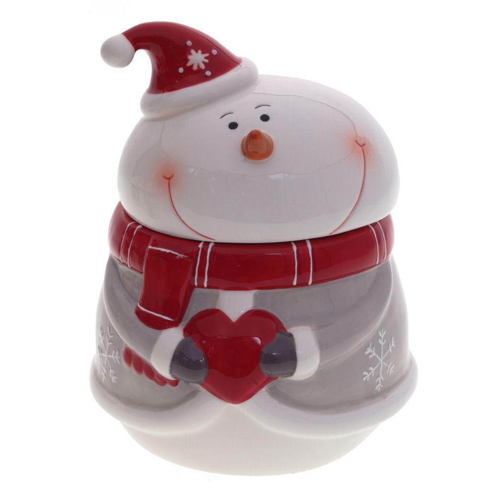 GAEM Конфетница "Веселый снеговик", 650 мл, L12 W12 H16 см