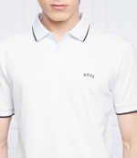 Поло PAUL CURVED BOSS GREEN - голубой(50469245)