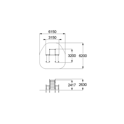 Комплекс из 3 турников, 2 скамеек для пресса и шведской стенки