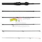 Спиннинг BLACK ADDER NANO CARBON Travel 0,3-0,8 гр 168 см, 6-частник, ручка Н10 от Сезон Рыбалки