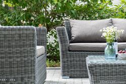 "Капучино Cингл" лаунж-зона из искусственного ротанга, цвет графит