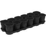 Набор горшков для выращивания рассады 12х200мл Smart Solution с поддоном оникс