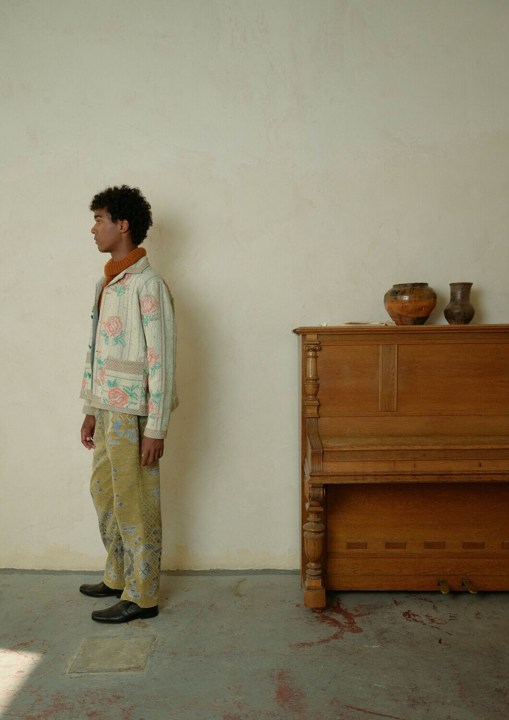 Куртка Soeurs с Красными Розами / Rose бежевая