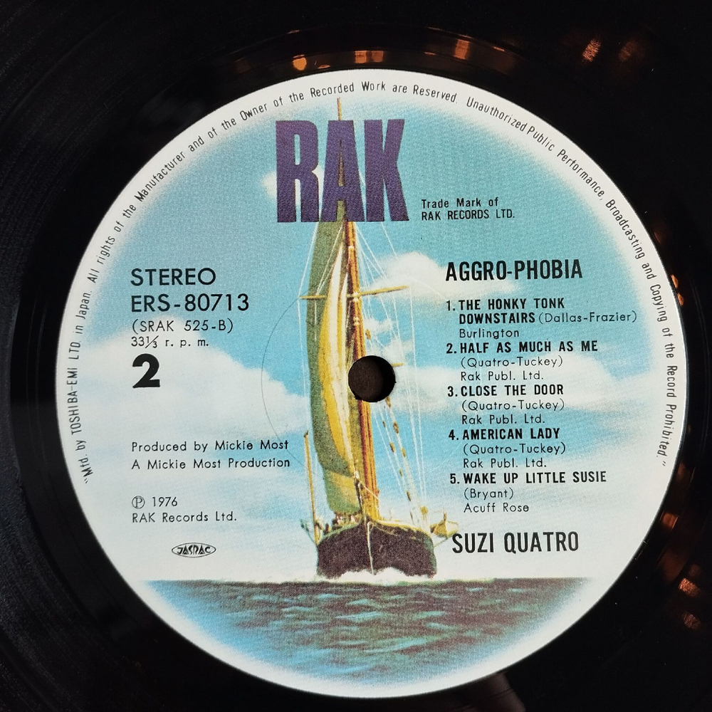 Винтажная виниловая пластинка LP Suzi Quatro Aggro Phobia (Japan 1976) (Obi) ERS 80713