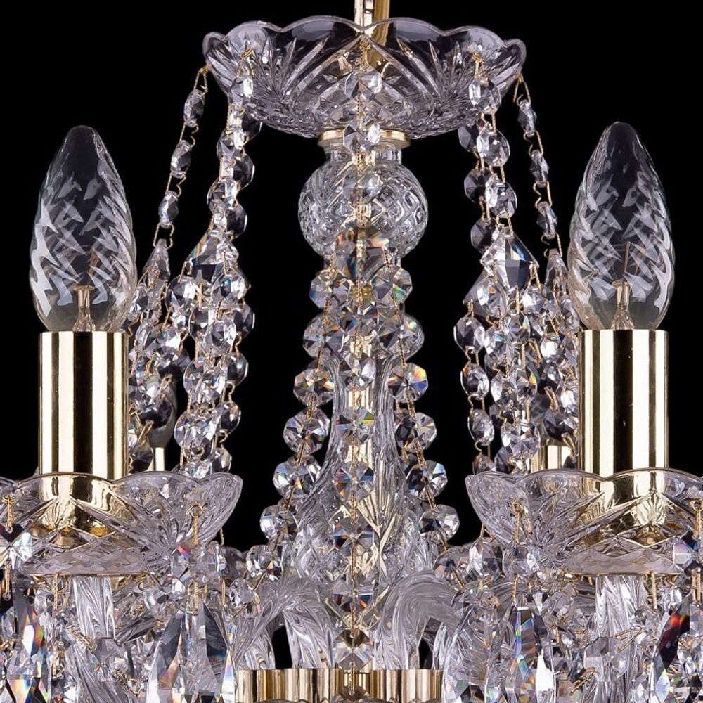 Подвесная люстра Bohemia Ivele Crystal 1413 1413/8/200/G