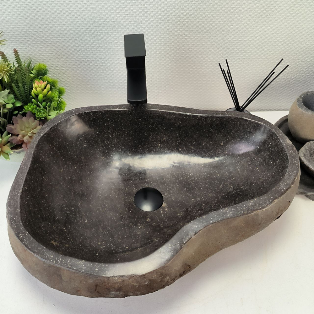 Раковина из речного камня RS-62785 (56*43*15) 57