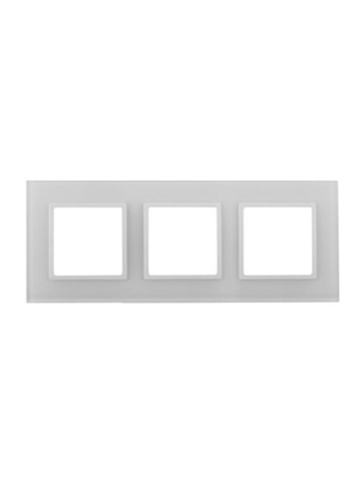 Рамка 3-м 14-5103-01 стекло Elegance бел.+бел. Эра Б0059170